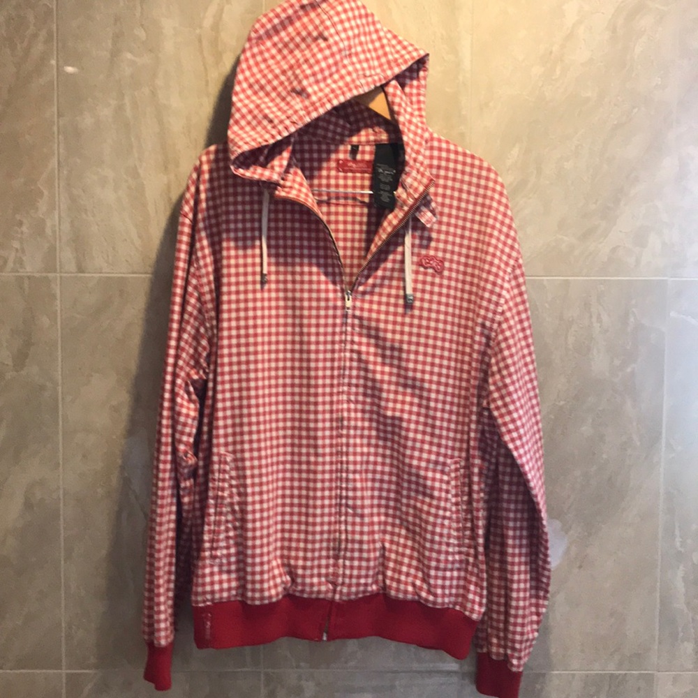 Hoodie Jacket Red checker